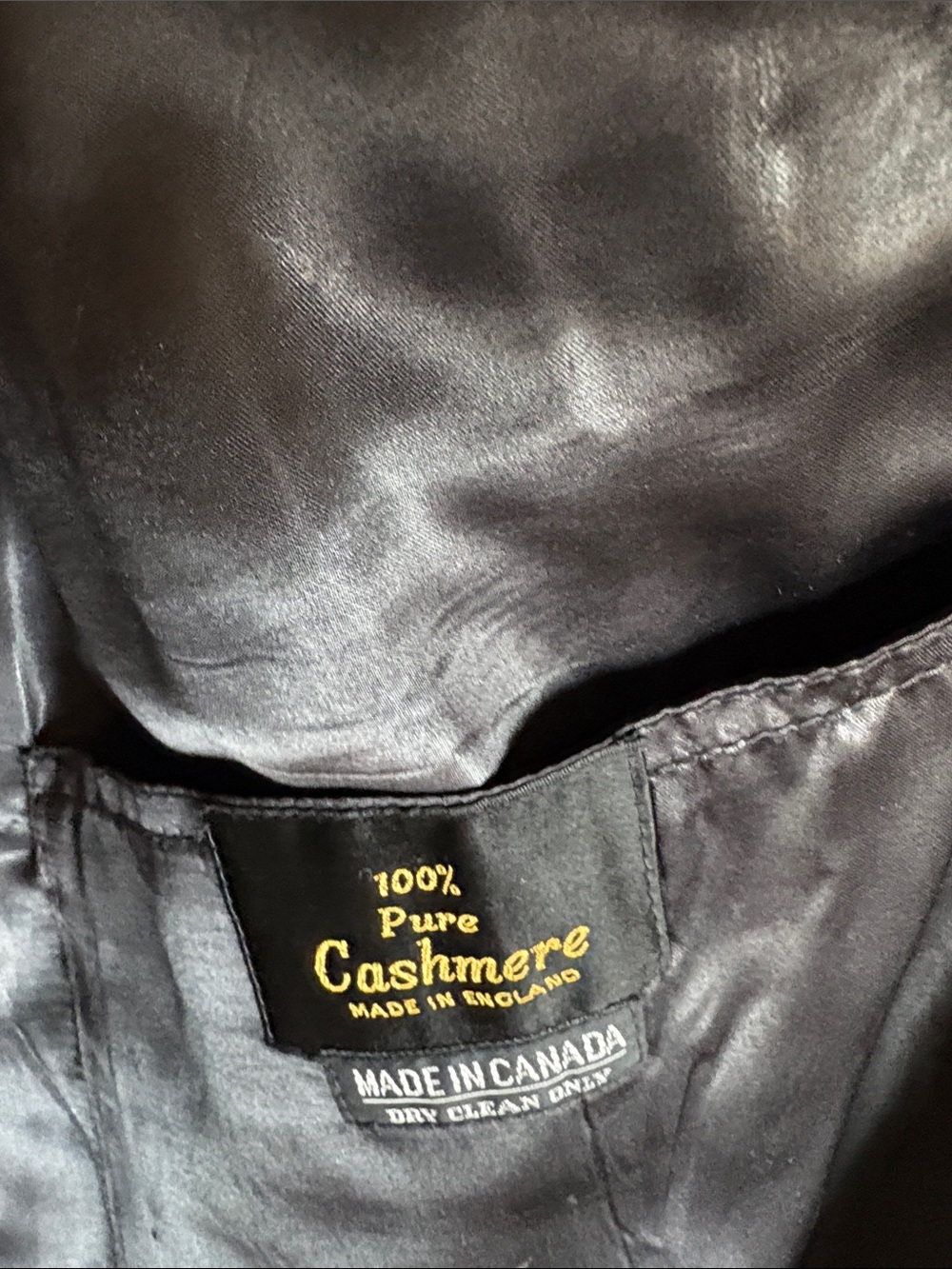 100% Pure Cashmere Coat - Black